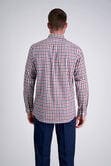 Long Sleeve Brushed Cotton Plaid Shirt, Dark Red view# 2