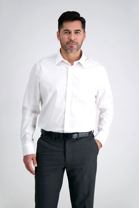 White Premium Comfort Dress Shirt, White view# 1