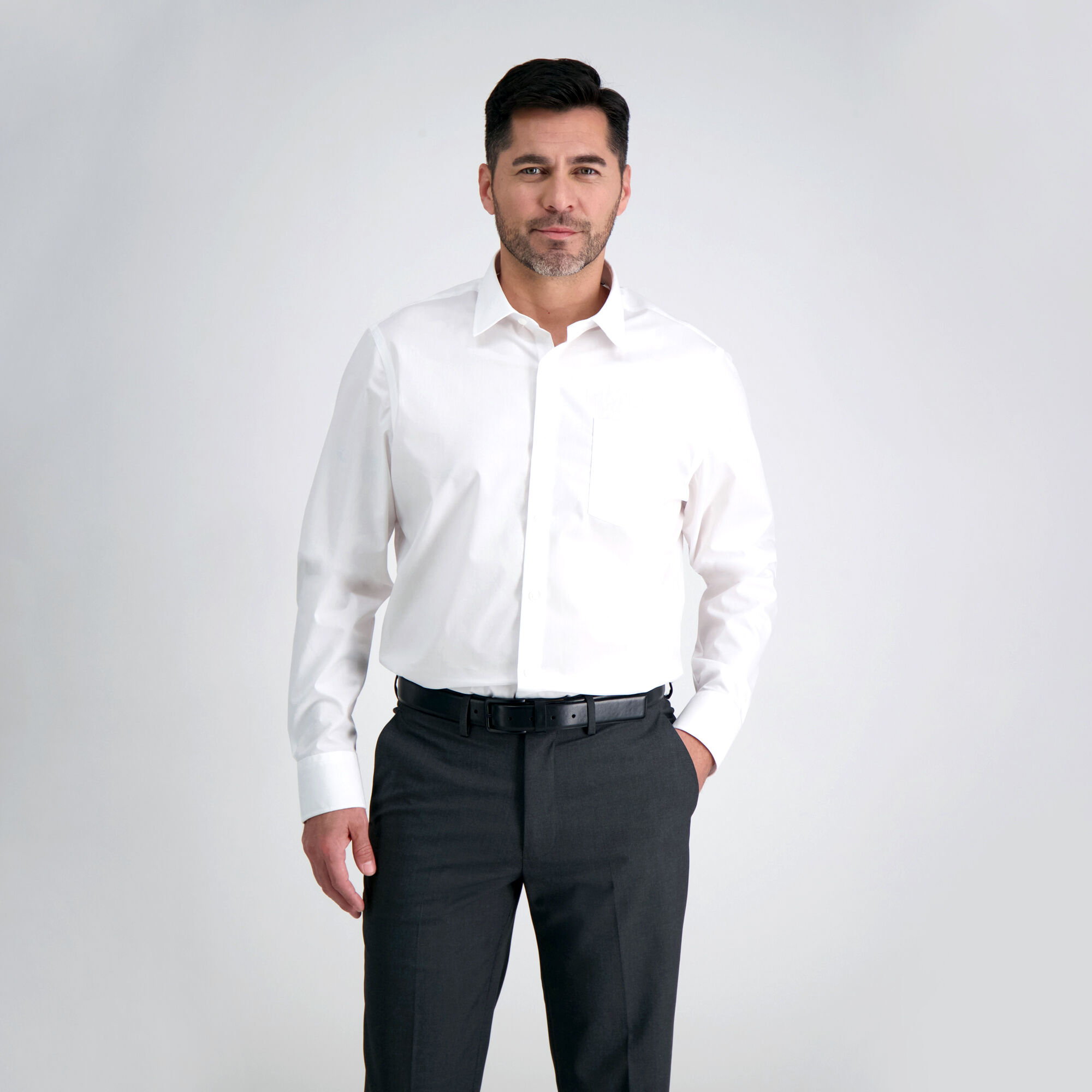 Haggar White Premium Comfort Dress Shirt White (HAG002HCS800 Clothing Shirts & Tops) photo