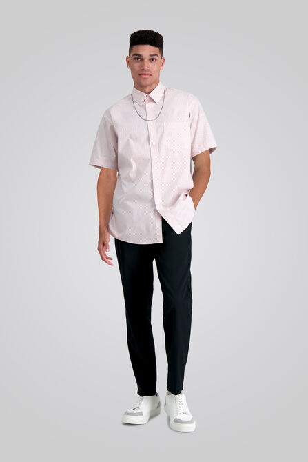 Poplin Button Down Shirt, Red view# 3