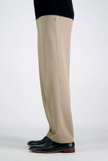 Premium Comfort Dress Pant - Checker Plaid, Khaki view# 3