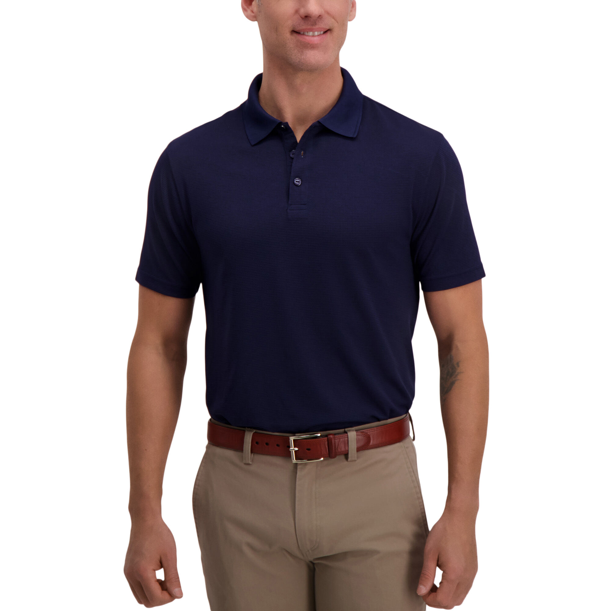 Haggar Cool 18 Golf Polo Peacoat (027197 Clothing Shirts & Tops) photo