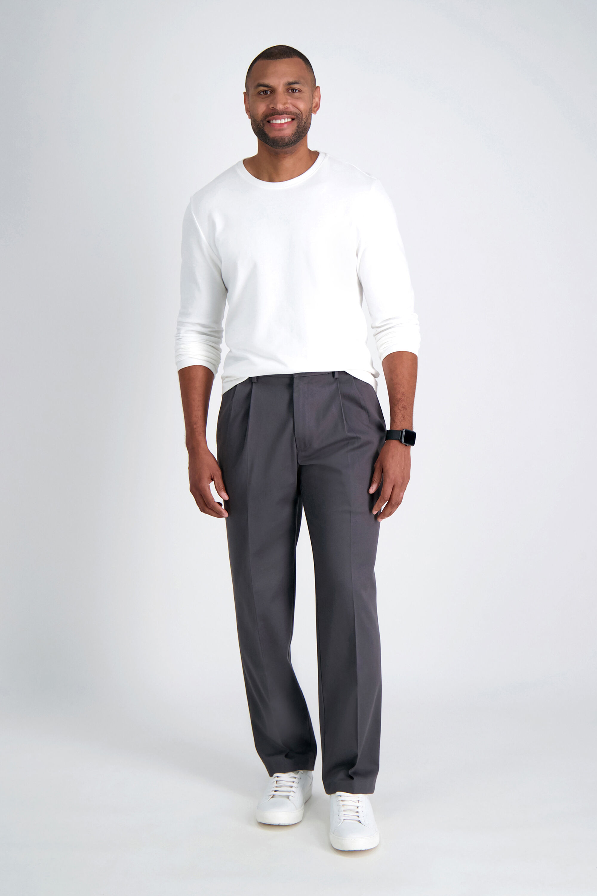 Men's Black Pleated Tuxedo Pants