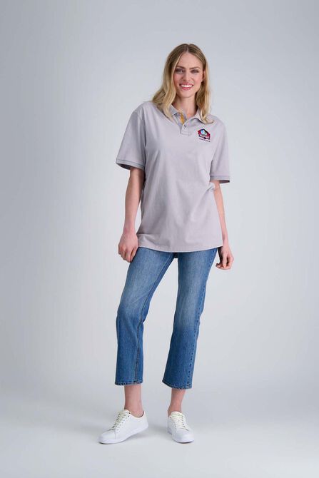 Pro Football Hall of Fame X Haggar - Vintage Wash Polo, Silver view# 6