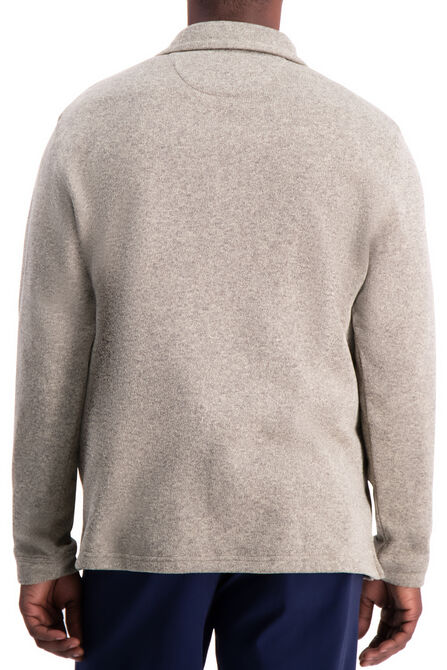 1/4 Zip Knit Fleece Sweater , Khaki view# 2