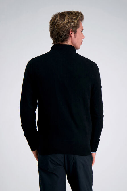 Long Sleeve Zip Sweater, Black view# 2