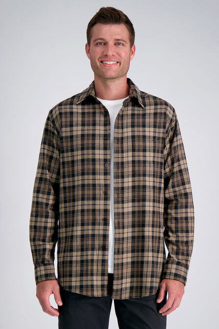 Long Sleeve Flannel Plaid Shirt,  view# 1