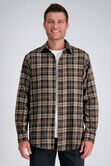 Long Sleeve Flannel Plaid Shirt, Mocha view# 1