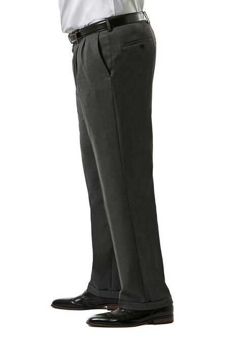 Big &amp; Tall J.M. Haggar Premium Stretch Suit Pant - Pleated Front, Dark Heather Grey view# 2