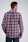 Long Sleeve Flannel Plaid Shirt, Red view# 2