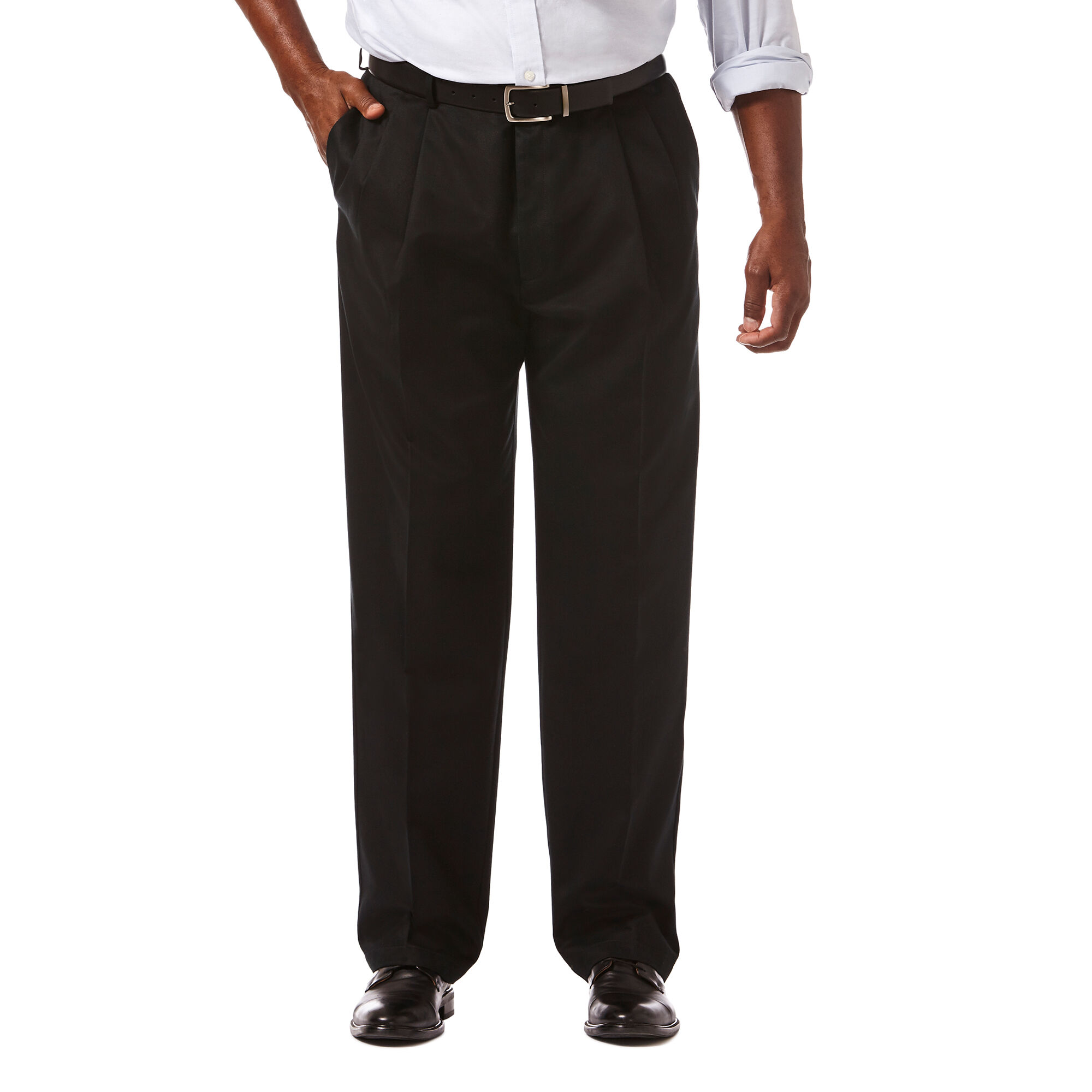 Haggar work to deals weekend pleated jeans