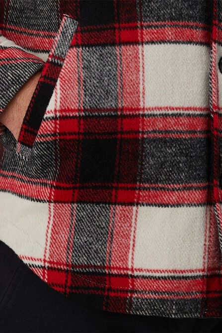 Supersoft Plaid Shacket, Red view# 5