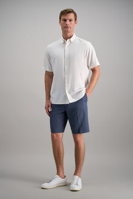 Short Sleeve Performance Button-Down Shirt, Pink view# 3