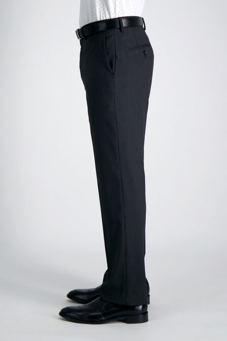 J.M. Haggar 4-Way Stretch Dress Pant - Diamond Weave, Black / Charcoal view# 3