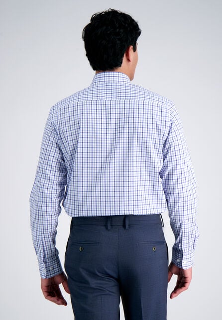 Premium Comfort Dress Shirt - Tonal Blue Check, Medium Blue