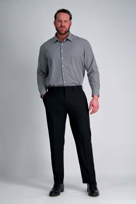 Big Smart Wash&reg; Dress Shirt - Black Check, Black view# 3