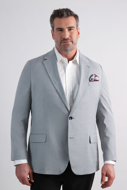 Big &amp; Tall J.M. Haggar Mini Dobby Sportcoat, Silver view# 1