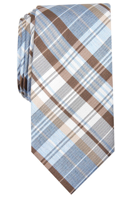 Stock Plaid Tie, Graphite view# 1