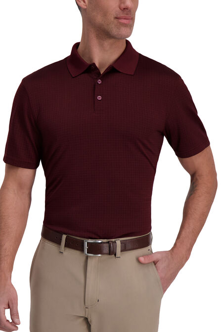 The Active Series&trade; Diamond Textured Polo, Wine Gem view# 1