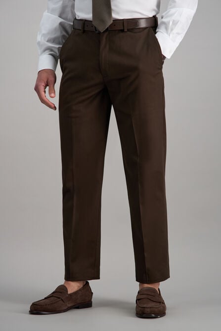 Premium No Iron Khaki,  Chocolate view# 1