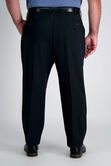 Big &amp; Tall Travel Performance Heather Twill Suit Pant, Black view# 3