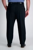 Big &amp; Tall Travel Performance Heather Twill Suit Pant, Black view# 3