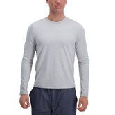 Heavyweight Long Sleeve Crewneck Tee, Heather Grey view# 1