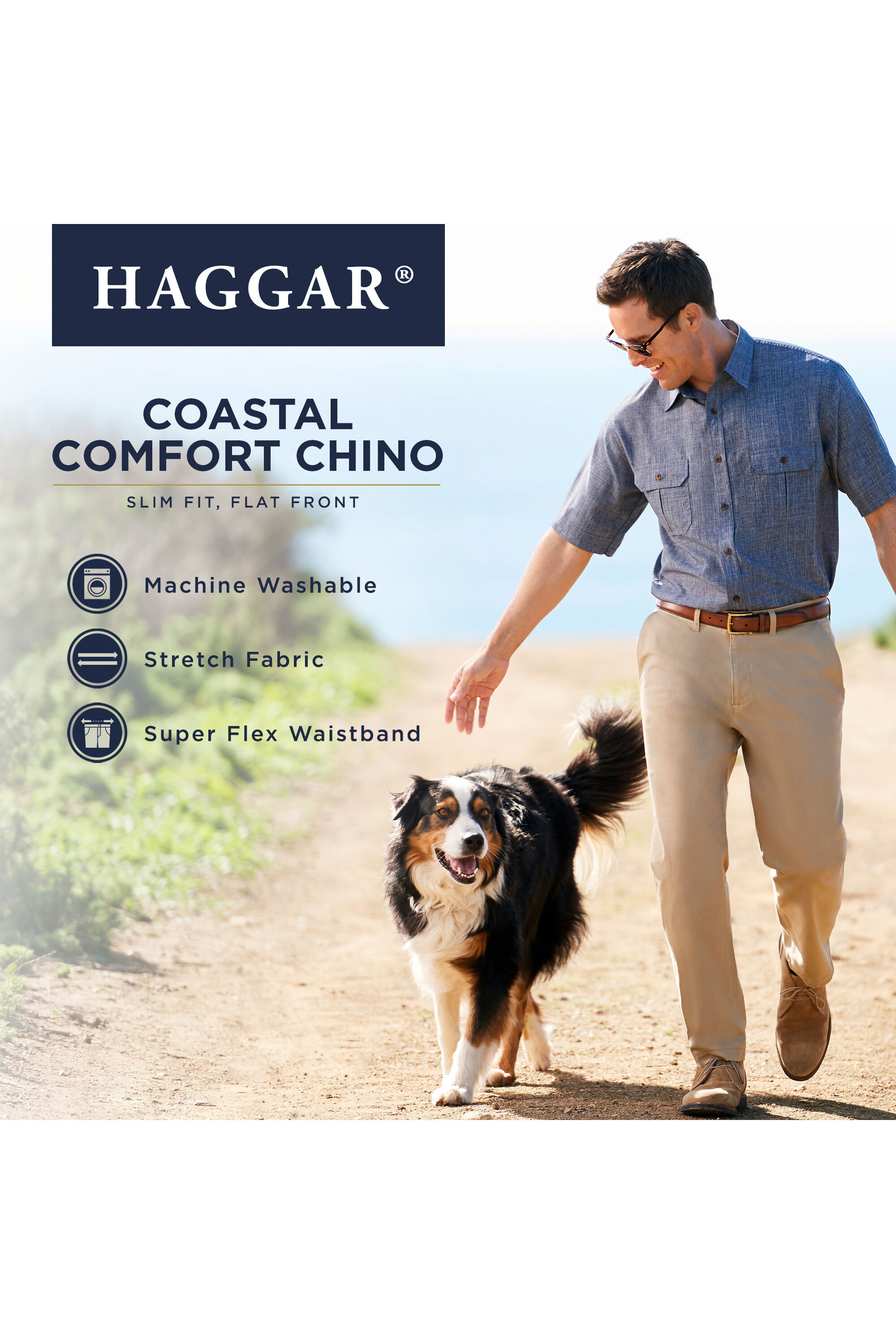 Haggar coastal comfort chino straight fit hot sale