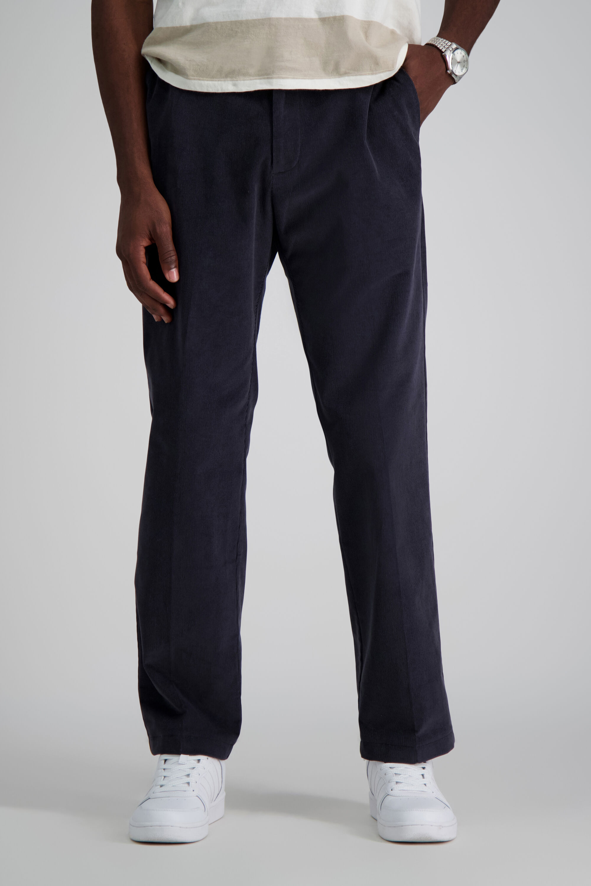 Haggar corduroy pants expandable waist top