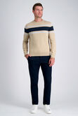 Long Sleeve Crew Sweater, Sandstone view# 3