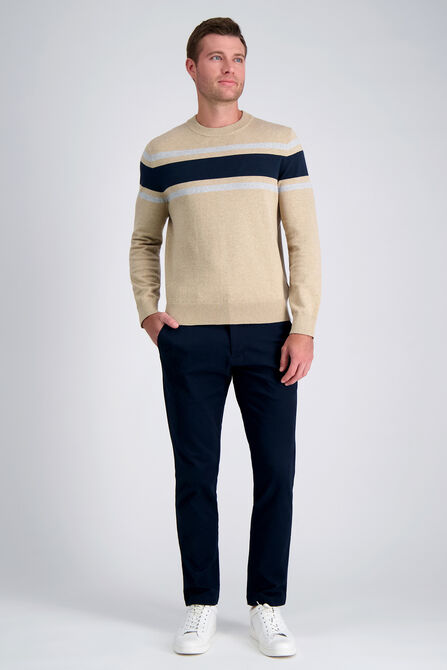 Long Sleeve Crew Sweater, Sandstone view# 3