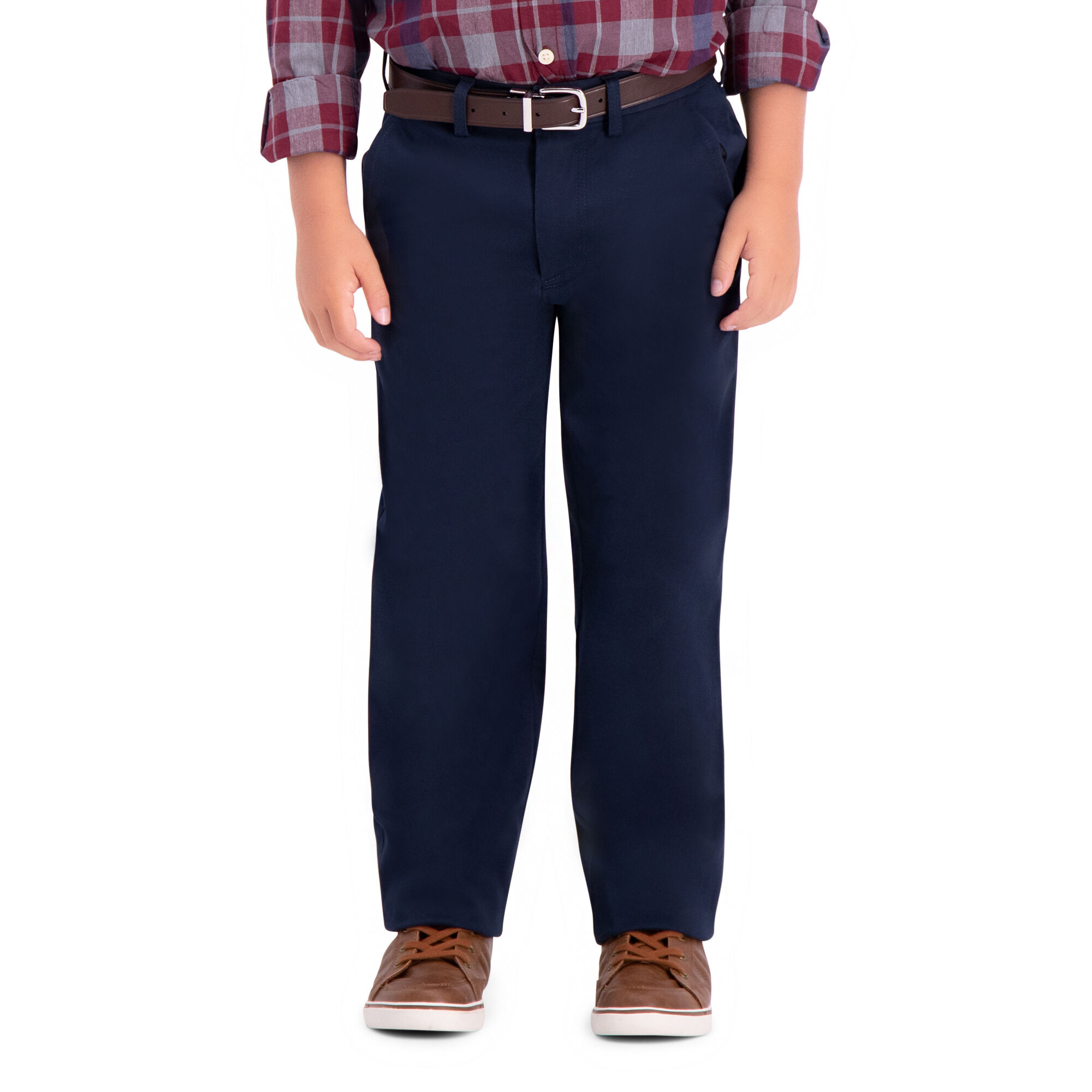Haggar Boys Sustainable Chino Pant (8-20) Navy (BCY0001 Clothing Pants) photo