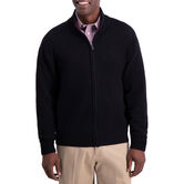 Solid Full Zip Sweater, Black view# 1