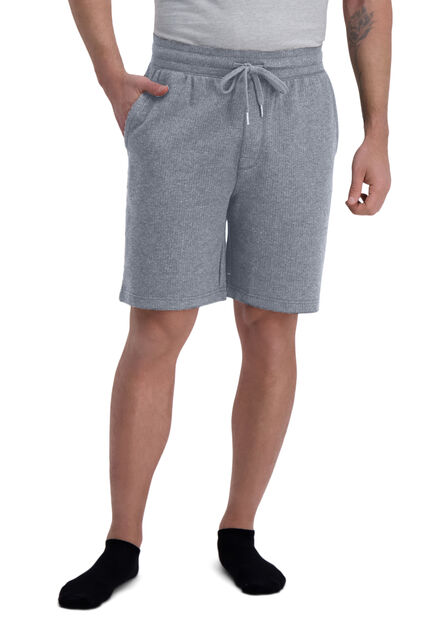 Textured Fleece Lounge Short , Light Grey