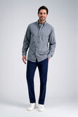 Long Sleeve Poplin Shirt, Charcoal view# 3