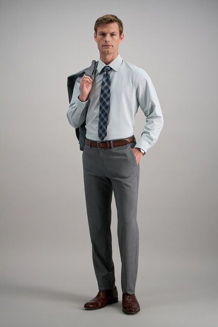 Smart Wash&reg; Dress Shirt - Dark Green Check, Dark Green view# 3