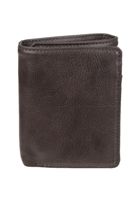 RFID Stretch Tri-fold Wallet, Brown
