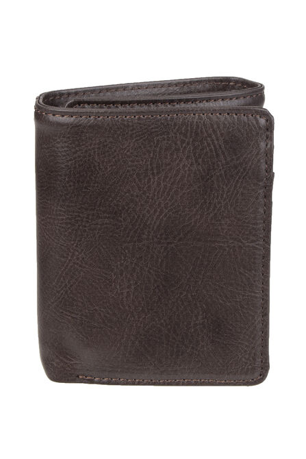 RFID Stretch Tri-fold Wallet, Brown view# 1