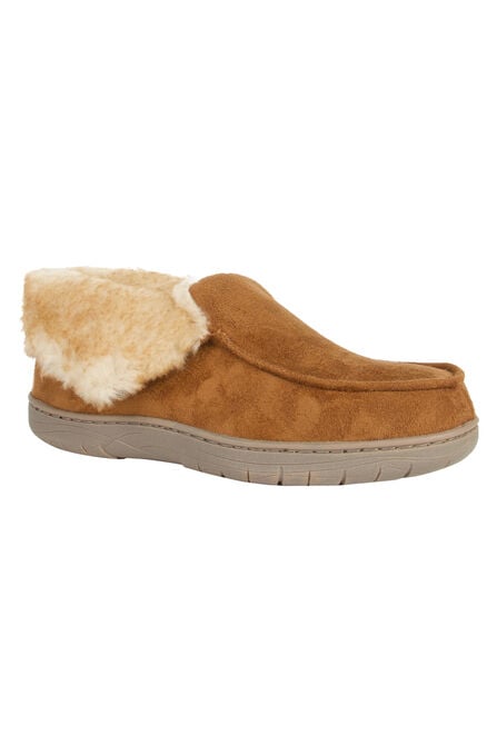 Microsuede Bootie Slippers, Khaki view# 2