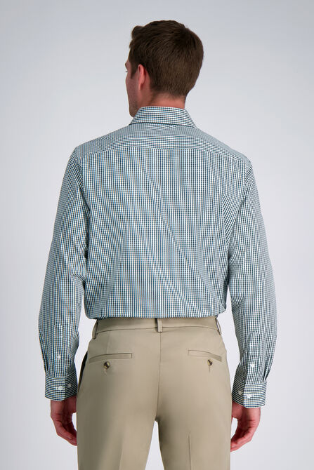 Premium Comfort Dress Shirt - Dark Green Plaid,  view# 2