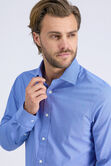 Premium Comfort Dress Shirt - Blue Dobby, Cobalt view# 3