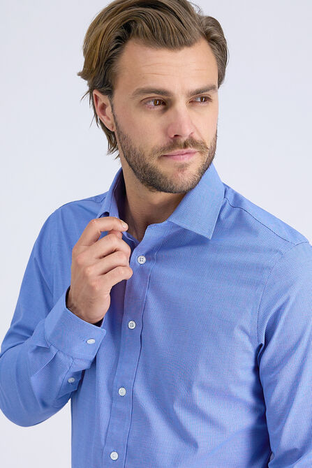Premium Comfort Dress Shirt - Blue Dobby, Cobalt view# 3