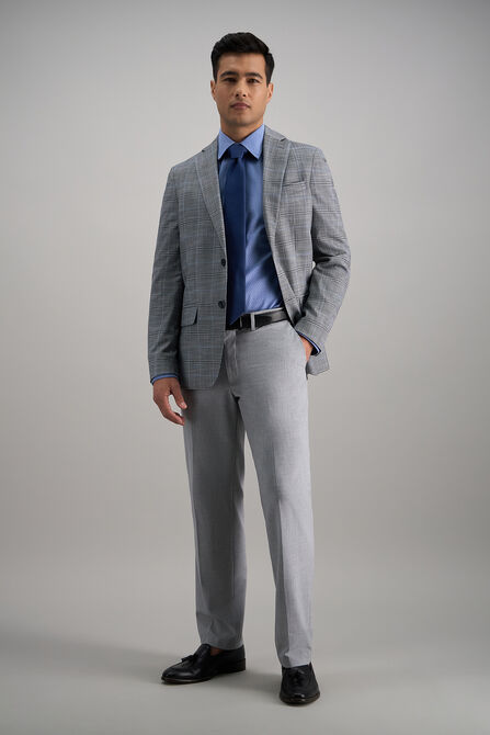 J.M. Haggar 4-Way Stretch Dress Pant, Light Grey view# 3