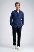 Long Sleeve Pique Shirt, Navy view# 3