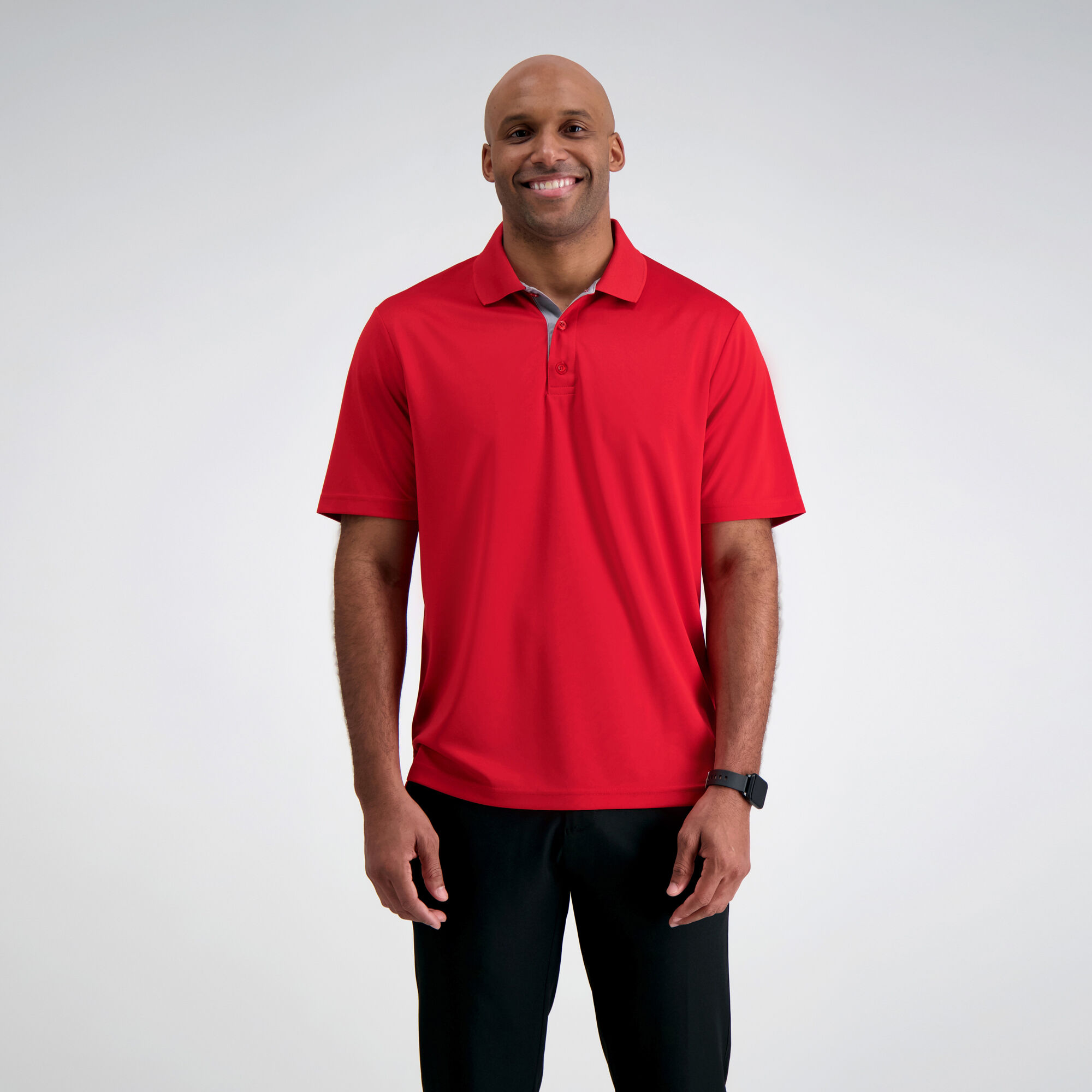 Haggar The Active Series Performance Poly Polo Red (HK10070 Clothing Shirts & Tops) photo