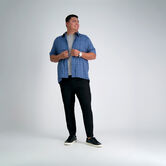 Big &amp; Tall Microfiber Plaid Shirt, Loondon Blue view# 3