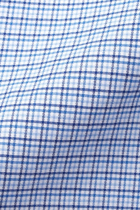 Premium Comfort Dress Shirt - Bright Blue Plaid,  view# 6