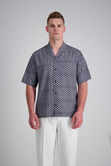 Short Sleeve Camp Shirt, Black view# 1