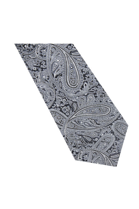 Graphite Paisley Tie, Graphite view# 3