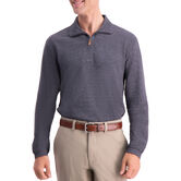 1/4 Zip Ribbed Sweater, Black Marl view# 1